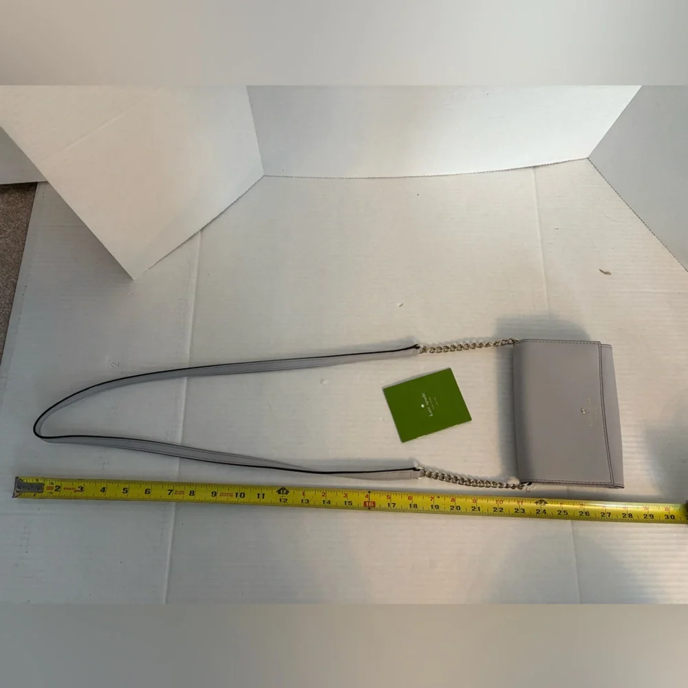 KATE SPADE grey crossbody with removable strap clutch - Picture 4 of 14